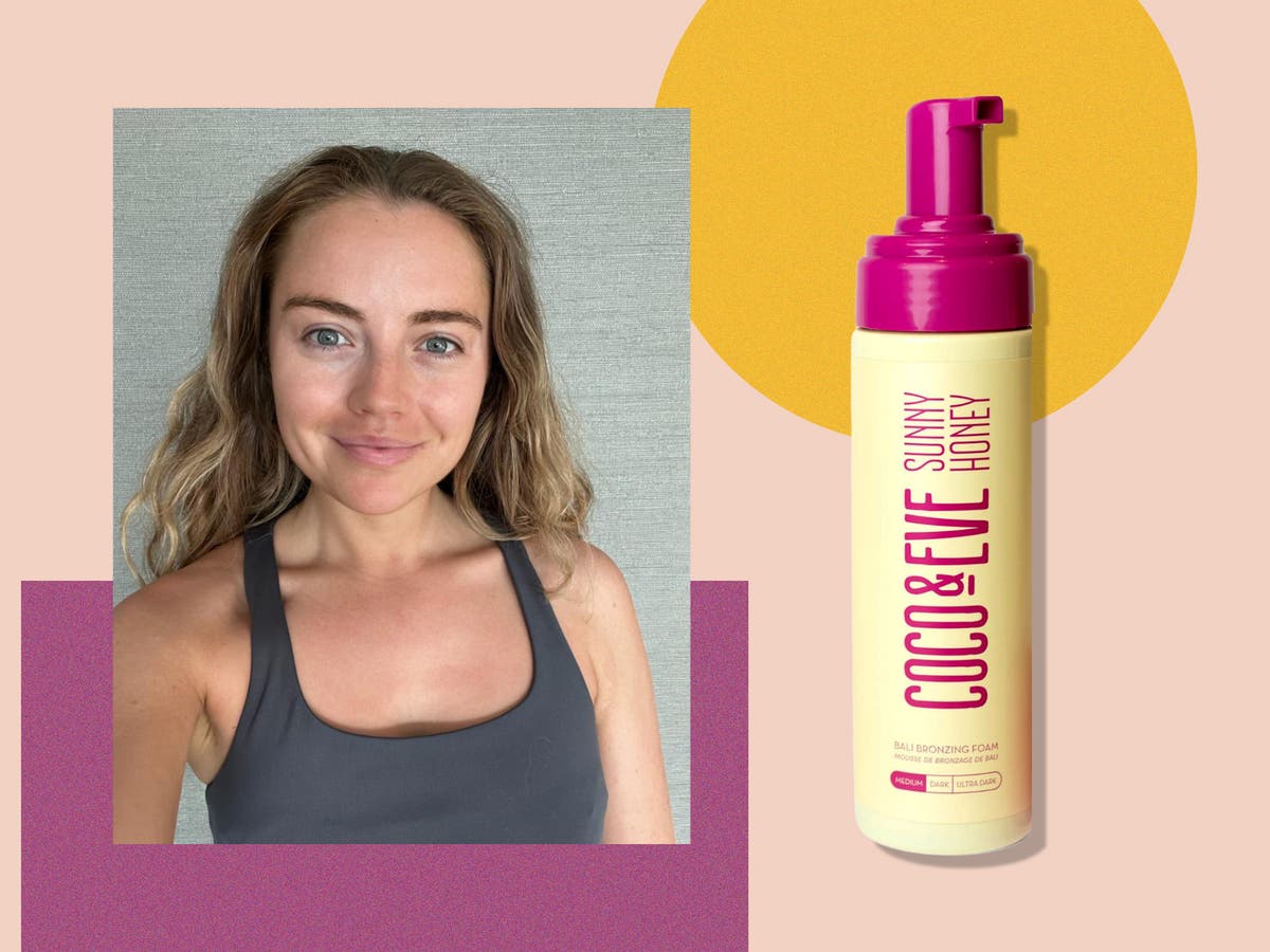 Coco & Eve sunny honey Bali bronzing foam review A streakfree fake